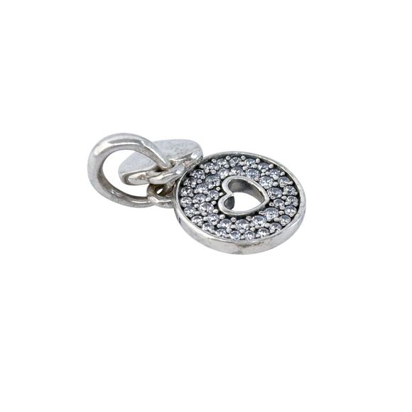 Pandora ALE Crystal Heart Charm Spacer Pendant | Sterling Silver 925 - Picture 3 of 7